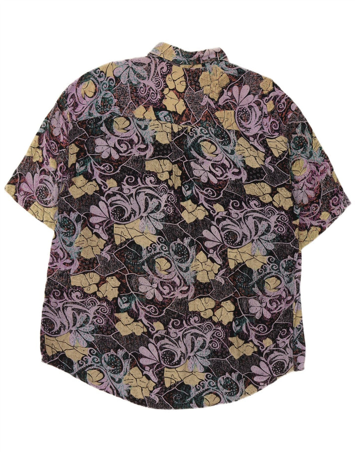 Koszula męska z krótkim rękawem ORSO POETA 2XL wielobarwna wiskoza paisley