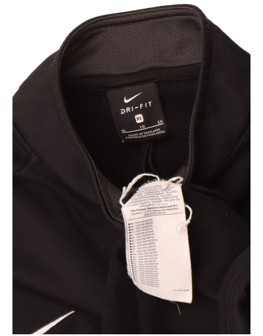 Męski dres Nike Dri Fit z grafiką i zamkiem błyskawicznym pod szyją, XL, czarny