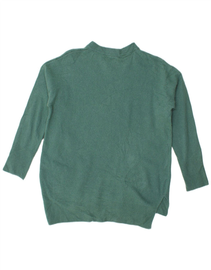 Damski sweter oversize Benetton z okrągłym dekoltem UK 10 Small Green
