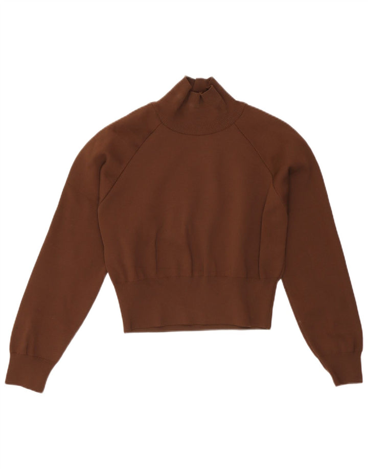 Sweter damski Zara z golfem UK 10, mały brązowy