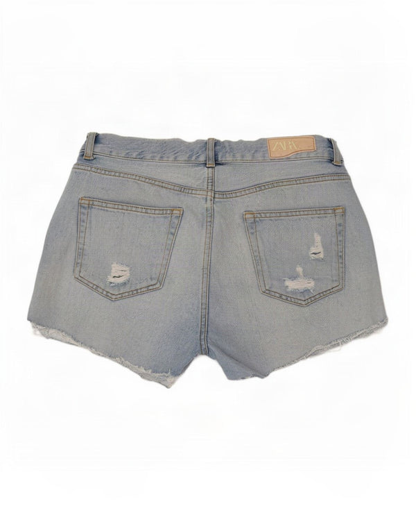 Damskie spodenki jeansowe Zara w trudnej sytuacji EU 38 Small W28 niebieskie