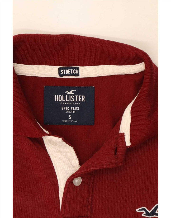 Męska koszulka polo Hollister, mała, bordowa