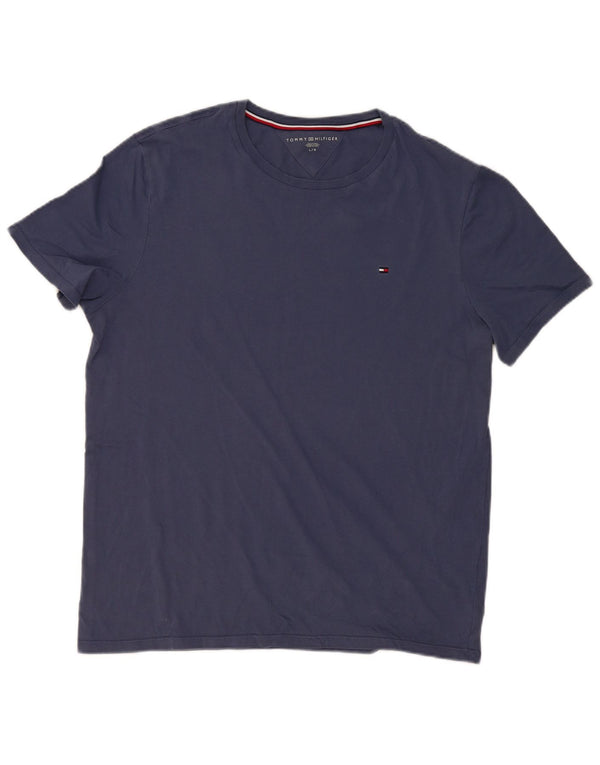 T-shirt męski Tommy Hilfiger, duży, bawełniany, granatowy