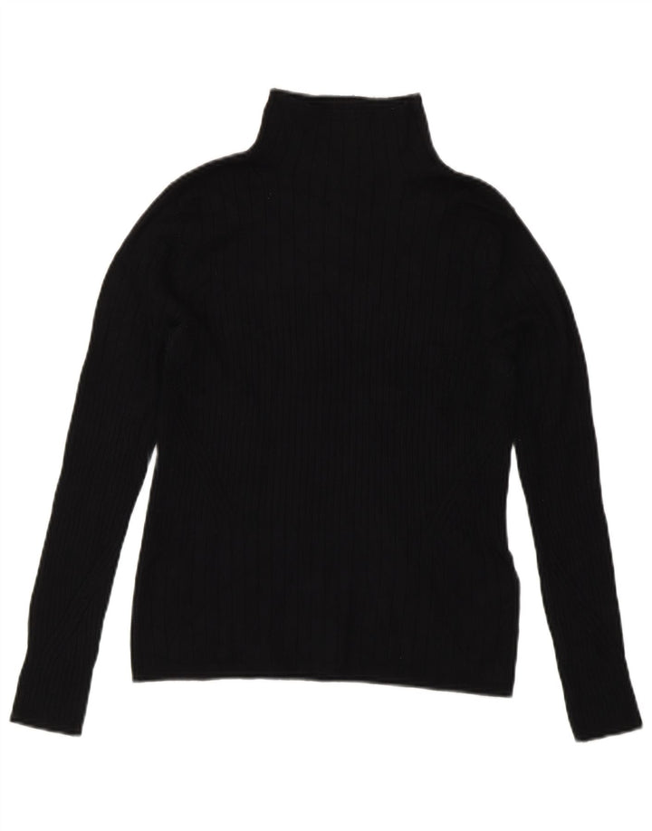 Marks & Spencer Damski sweter z golfem UK 10 Small, czarna wiskoza