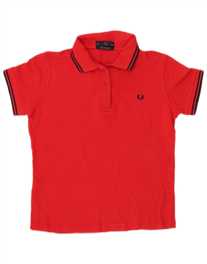 Damska koszulka polo Fred Perry, UK 8, mała, czerwona, bawełniana