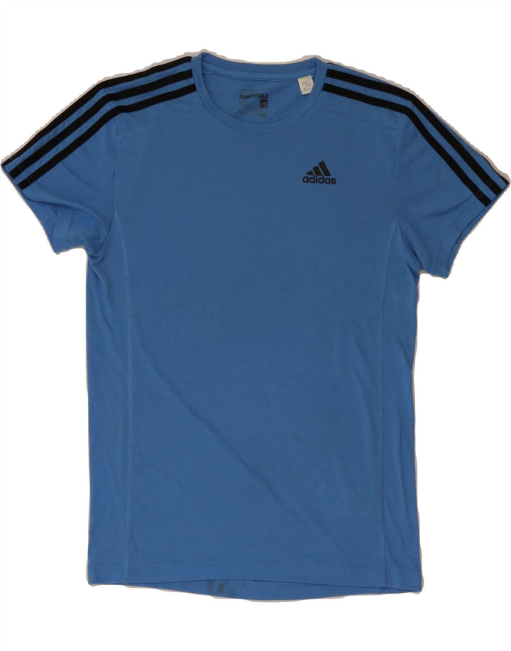 ADIDAS Mens Climalite T-Shirt Top XS Blue Polyester Vintage Adidas and Second-Hand Adidas from Messina Hembry 