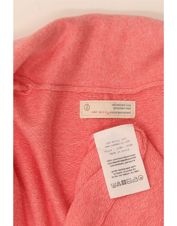 Sweter damski Odd Molly, rozmiar 2, średni, różowy, bawełniany cętki