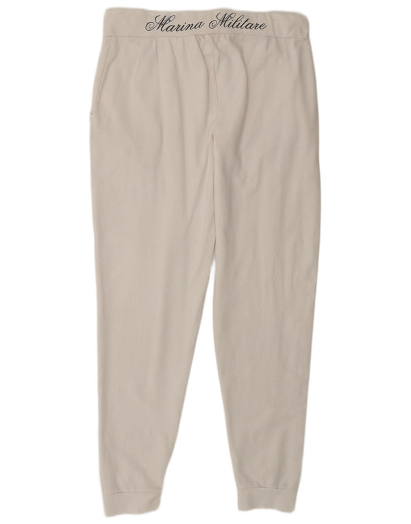 Damskie spodnie dresowe MARINA MILITARE Joggers UK 16, duże, białe