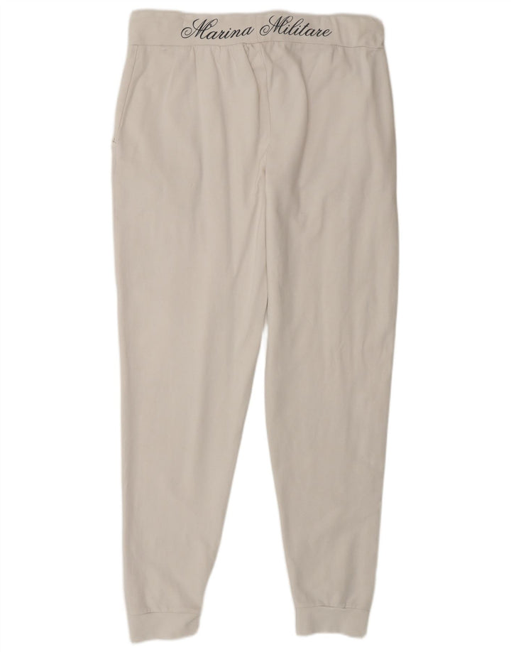 Damskie spodnie dresowe MARINA MILITARE Joggers UK 16, duże, białe