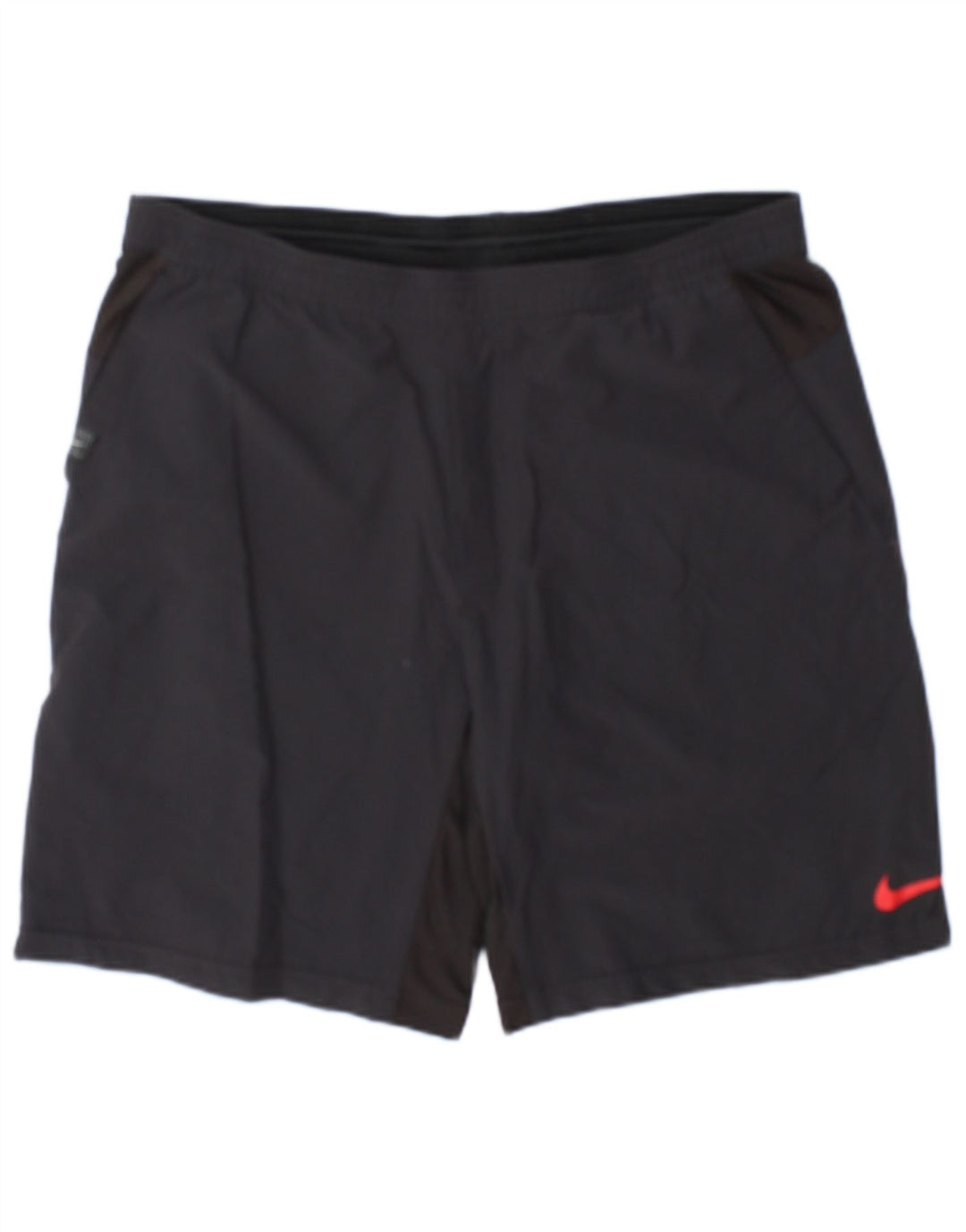 Męskie spodenki sportowe Nike, nylon w kolorze średnioszarym, z blokami kolorów