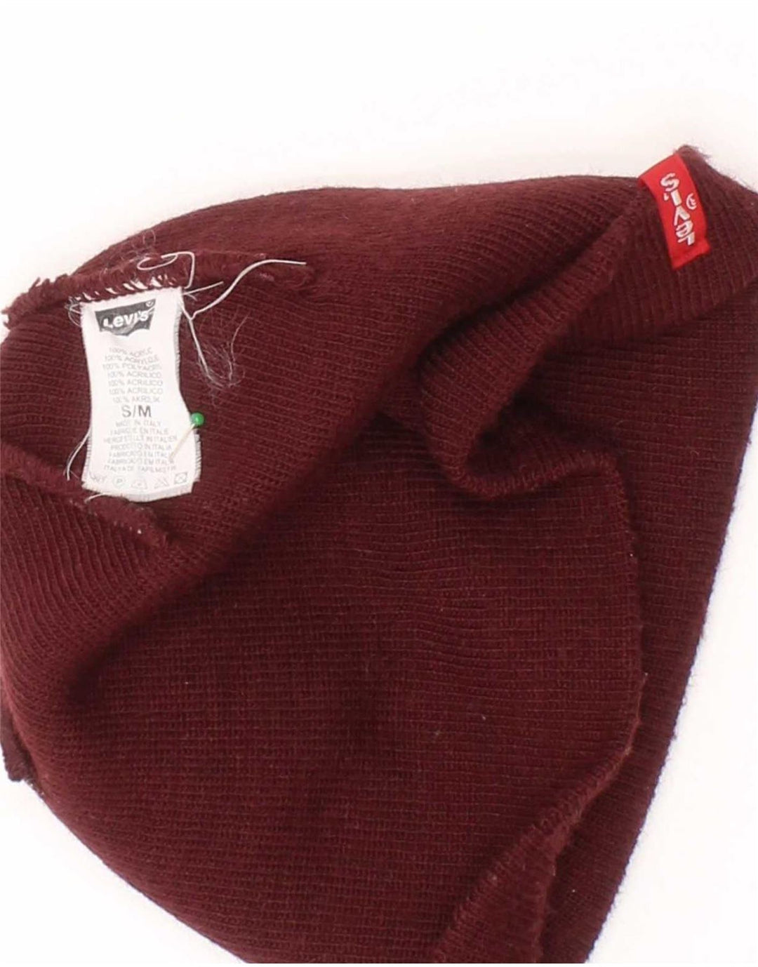 Damska czapka typu beanie Levi's, mała/średnia, bordowa, akrylowa