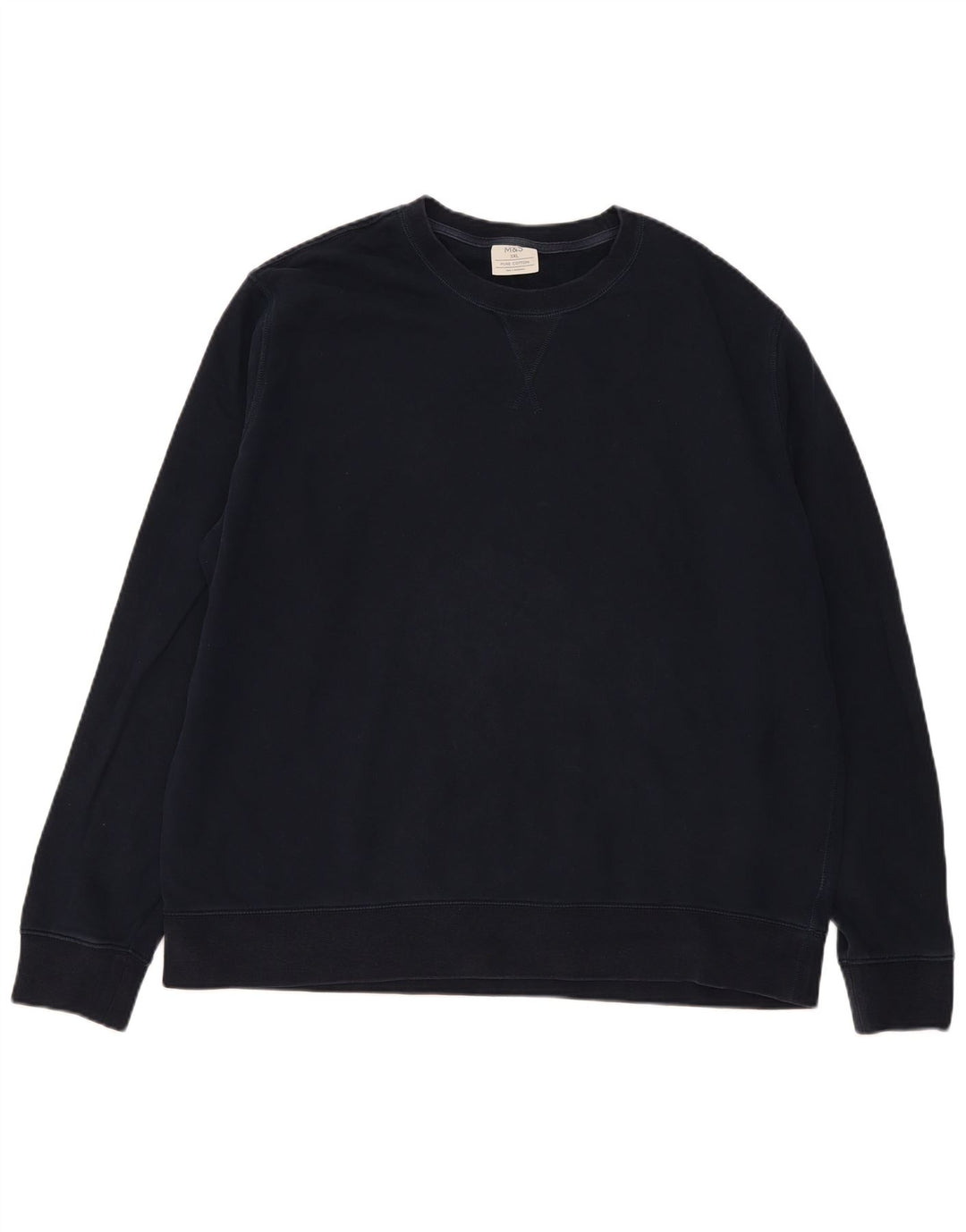 Marks & Spencer Męski sweter o regularnym kroju, 3XL, granatowy, bawełniany