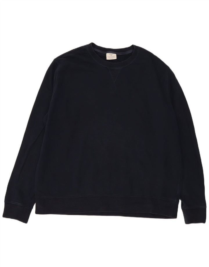 Marks & Spencer Męski sweter o regularnym kroju, 3XL, granatowy, bawełniany