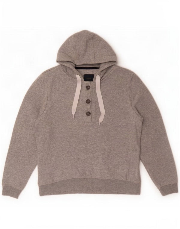 Crew Clothing Damski sweter oversize z kapturem UK 10, mały, szary, bawełniany