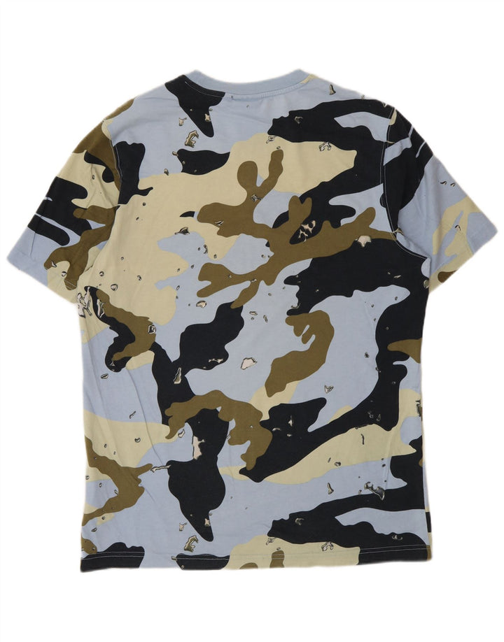 Adidas Męski T-Shirt Top Średni Wielobarwny Kamuflaż Bawełniany