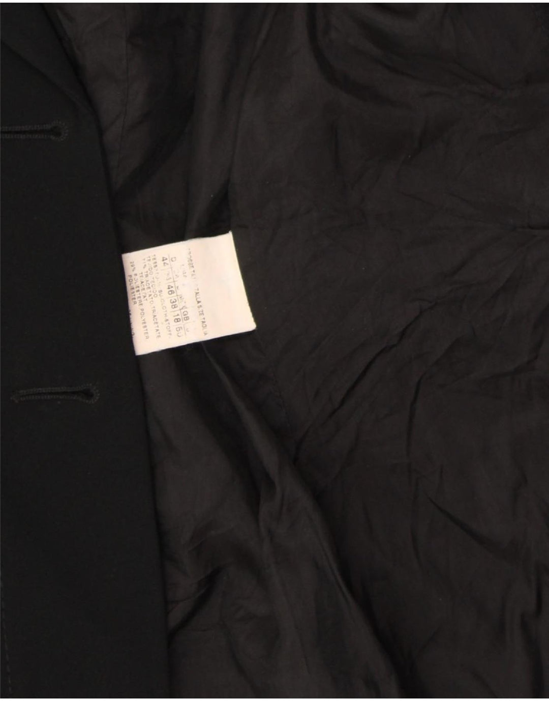 MARELLA Womens 2 Button Blazer Jacket UK 18 XL  Black Triacetate Vintage Marella and Second-Hand Marella from Messina Hembry 