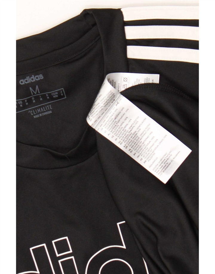 Męska koszulka Adidas Climalite Graphic Top, średni czarny poliester