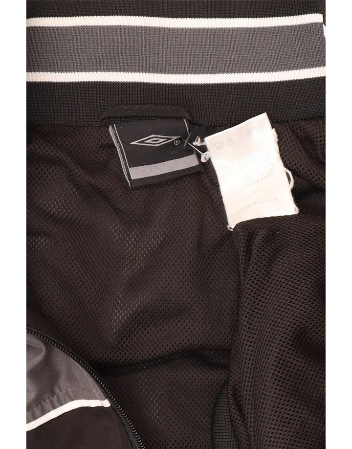 Męska kurtka dresowa Umbro z grafiką, duży szary poliester z blokami kolorów