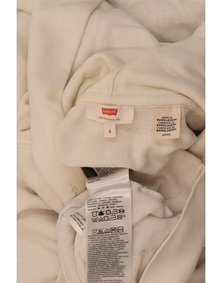Męski sweter z kapturem Levi's z grafiką, mały, biały, bawełniany
