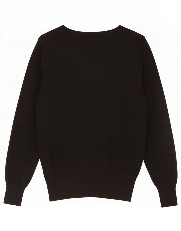 Marks & Spencer Damski sweter rozpinany UK 16, duża, czarna wiskoza w cętki