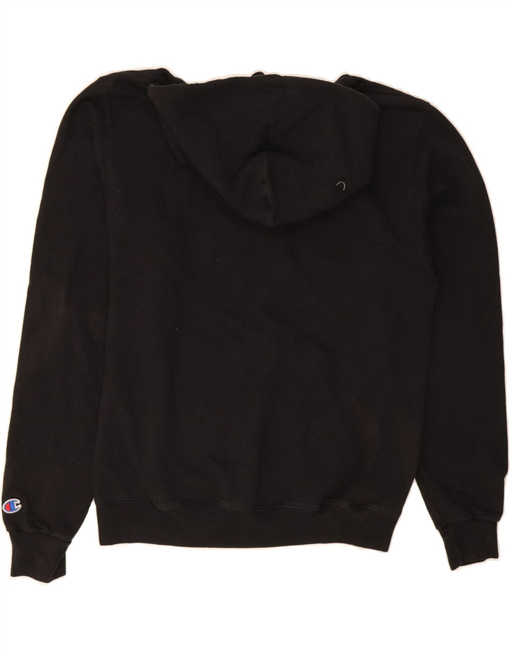 CHAMPION Mens Graphic Hoodie Jumper Small Black Vintage Champion and Second-Hand Champion from Messina Hembry 