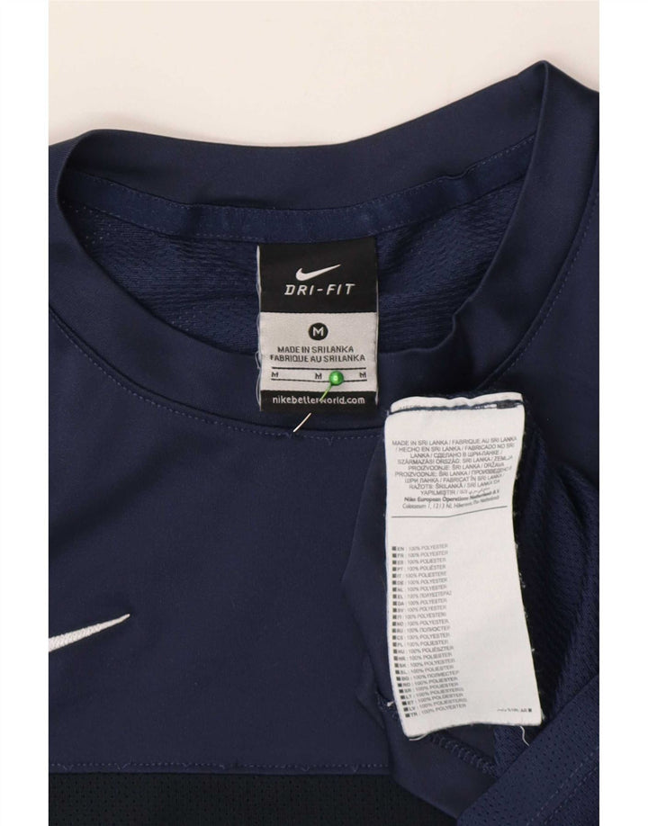 T-shirt męski Nike Dri Fit, średni granatowy poliester