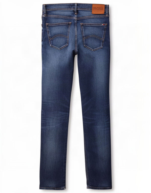 Męskie jeansy slim fit Tommy Hilfiger W31 L34 Granatowa bawełna