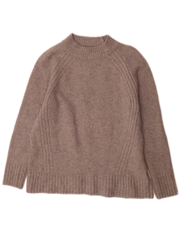 Damski sweter z golfem White Stuff UK 14, duży, szary, nakrapiany