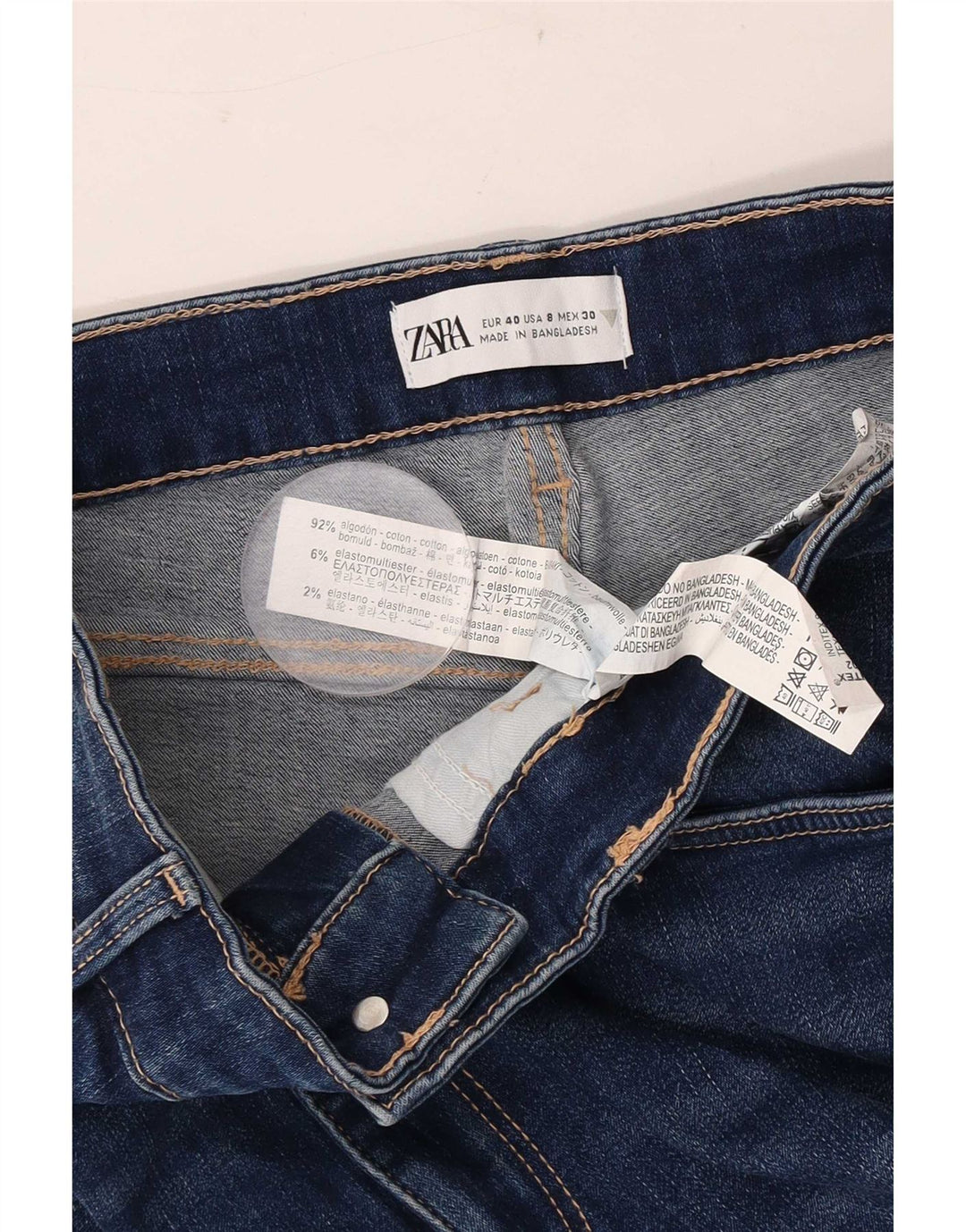 Damskie jeansy Zara Slim EU 40 Medium W30 L28 Niebieskie bawełniane
