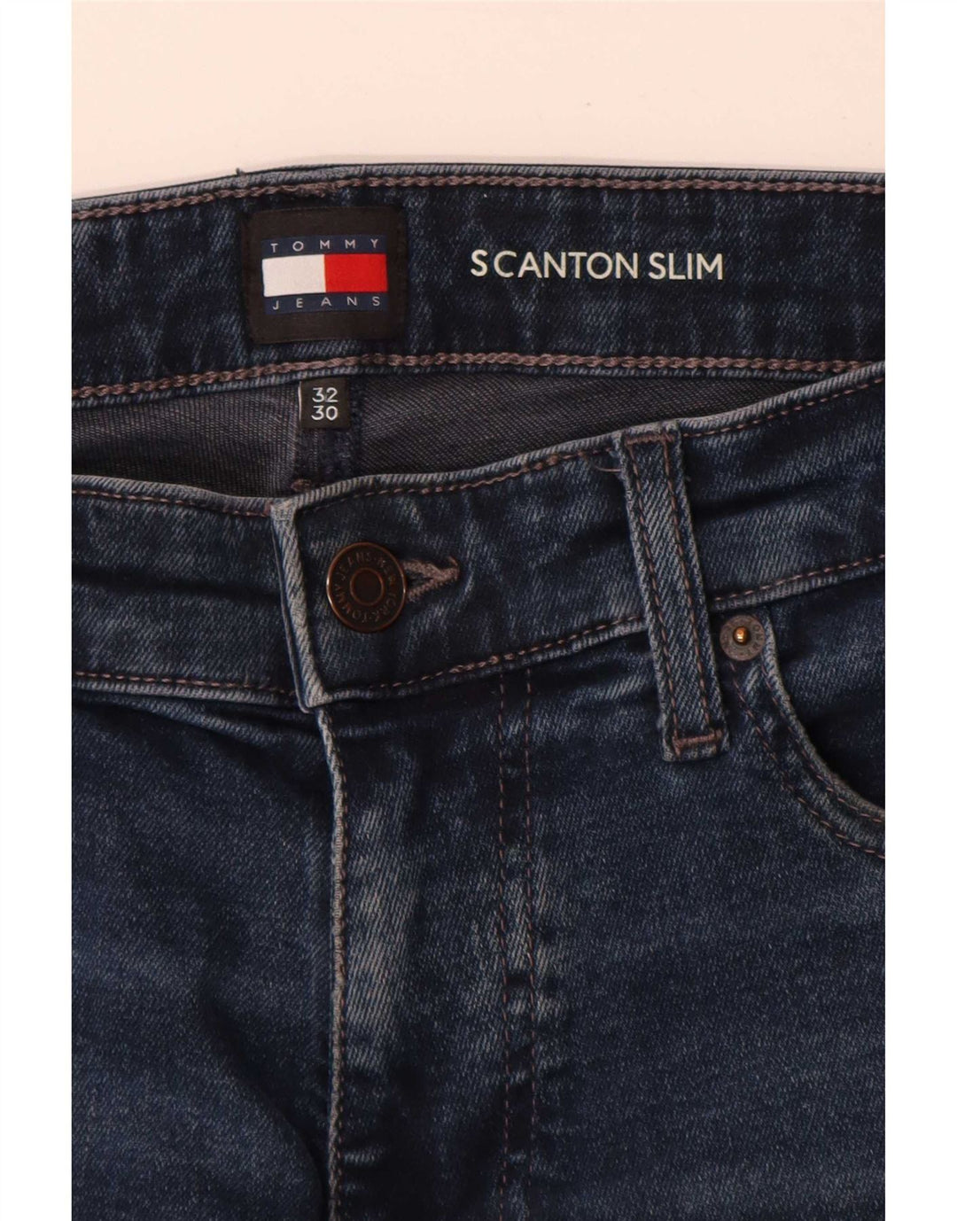 Męskie dżinsy Tommy Hilfiger Stanton Slim W32 L30 Niebieska bawełna