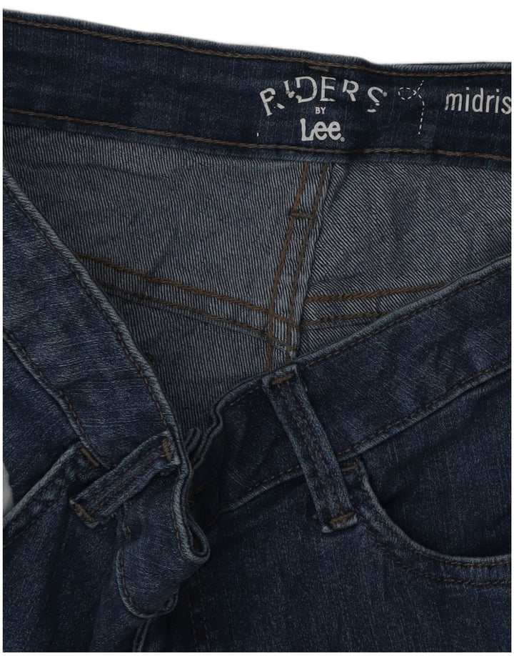 Damskie spodenki jeansowe Lee Riders Mid Rise Bermuda W34, duże niebieskie