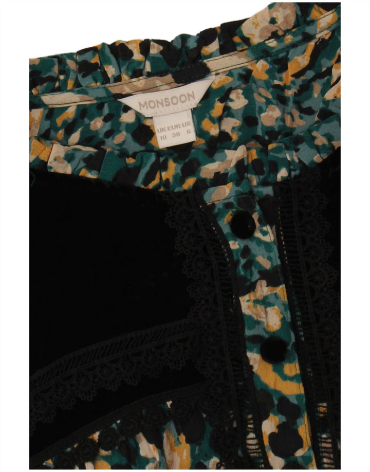 Damska sukienka Maxi Tea Monsoon UK 10, mała, wielobarwna, w kropki, artystyczna