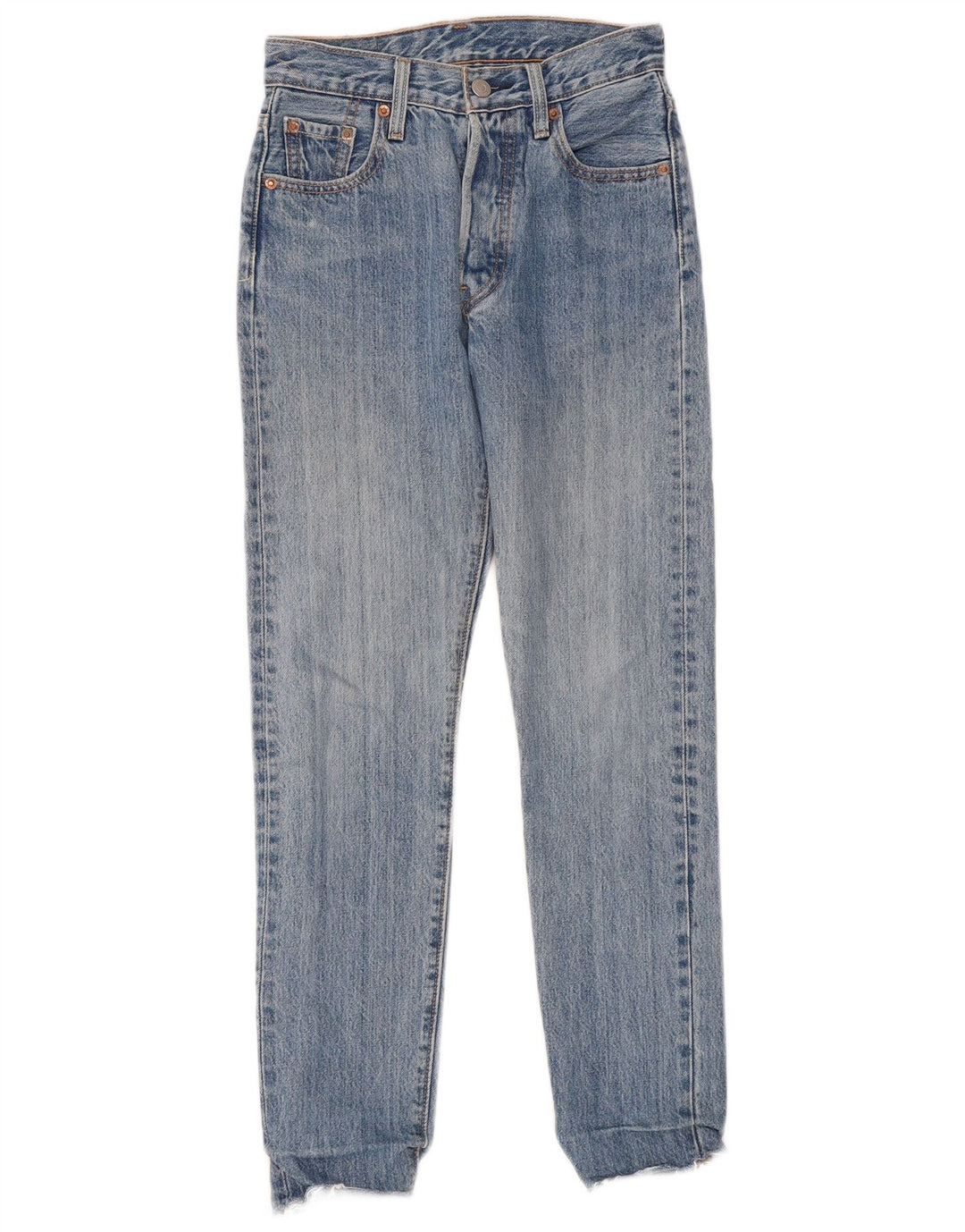 Damskie jeansy Levi's 501 Straight W23 L27 Niebieskie bawełniane
