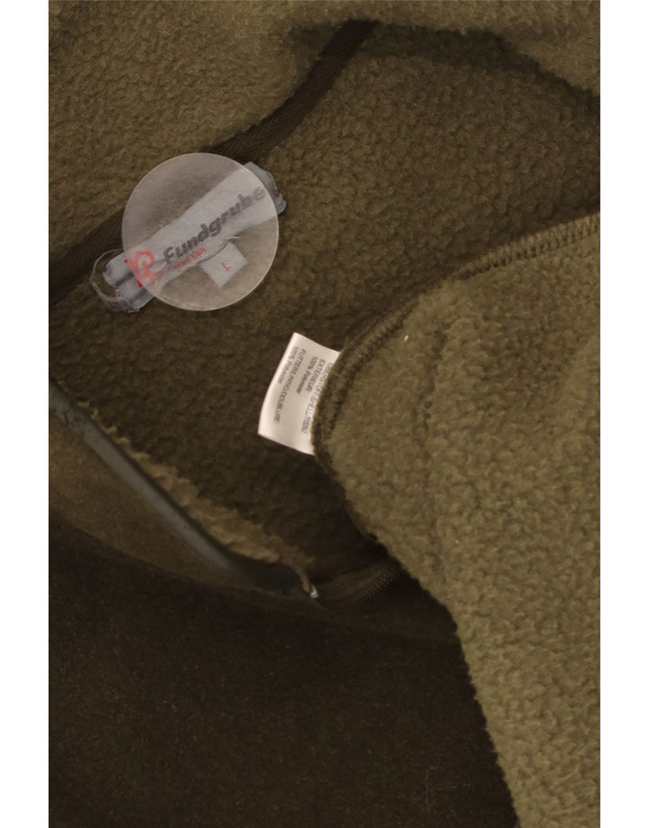Kurtka męska dresowa w stylu vintage, duża, poliestrowa w kolorze khaki