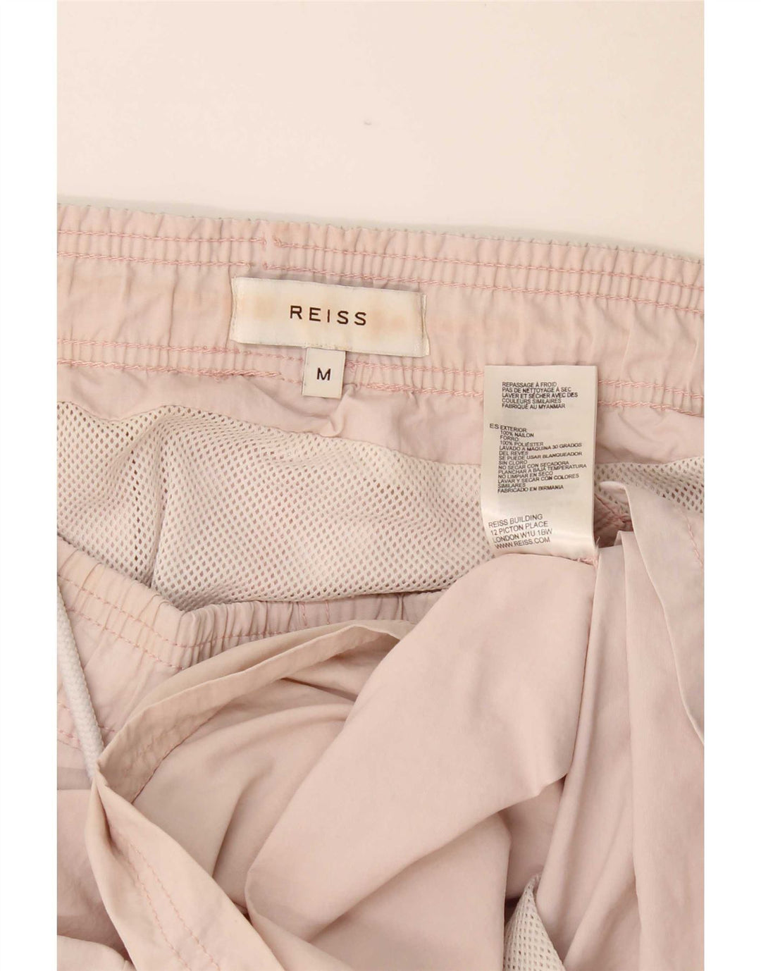 Męskie spodenki kąpielowe Reiss, średni różowy nylon