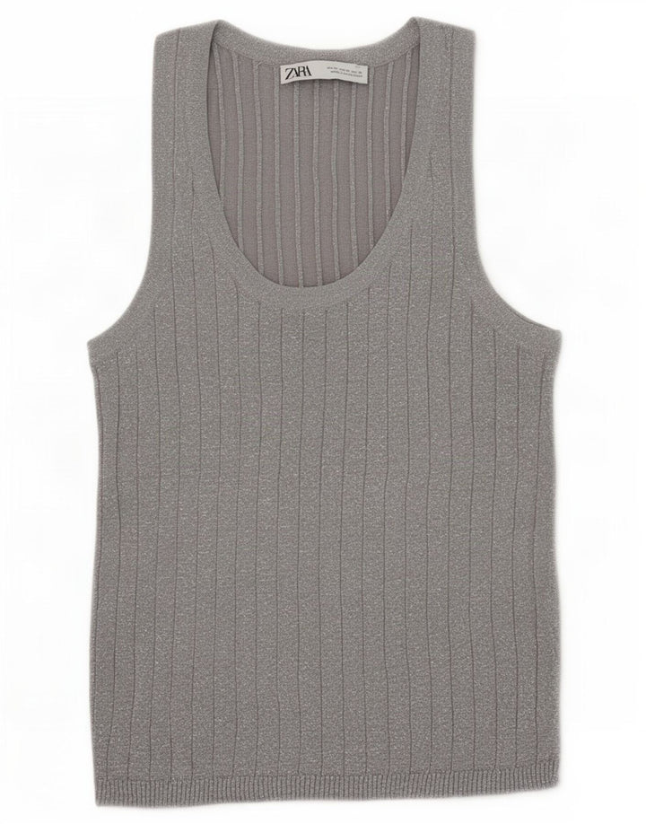 Tank top damski Zara UK 12, średni szary