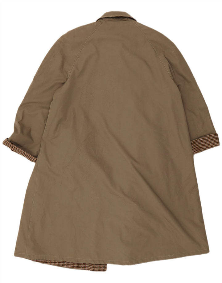 Płaszcz damski w stylu vintage UK 16, duży khaki