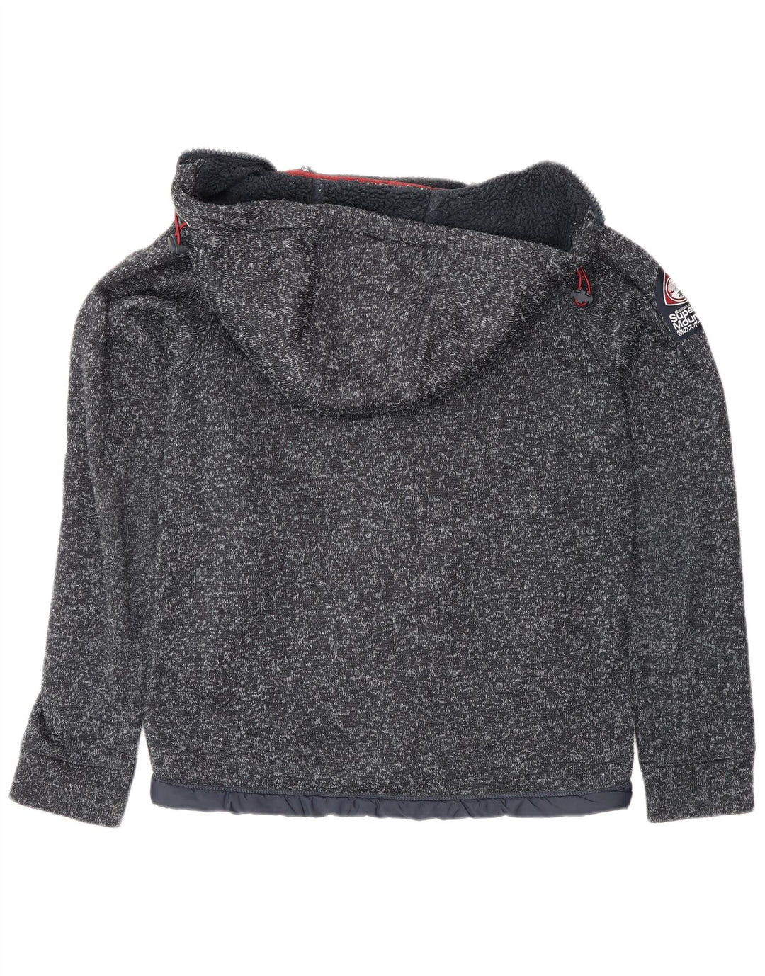Męski sweter z kapturem i zamkiem Superdry, UK 14, średni, granatowy, nakrapiany poliester