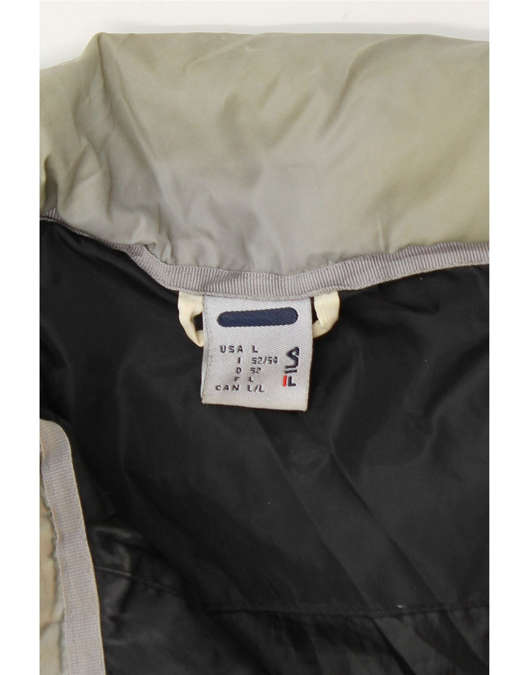 Męska ocieplana kurtka Fila UK 40, duża, czarna, nylonowa z blokami kolorów