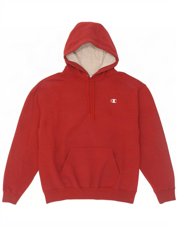 Męski sweter z kapturem Champion XL, czerwony, bawełniany