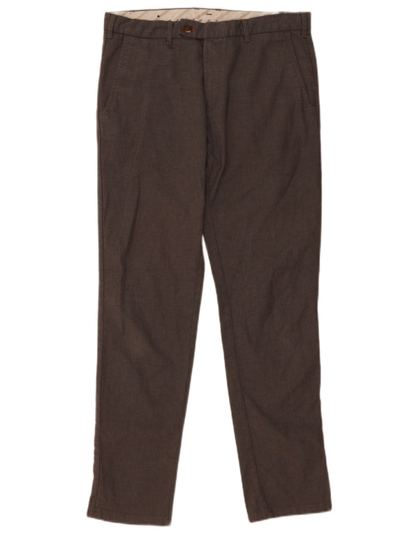 Męskie spodnie garniturowe ZARA EU 42 Large W32 L31 Szara bawełna