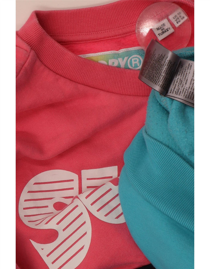 SUPERDRY Damski sweter oversize UK 10, mały, wielokolorowy