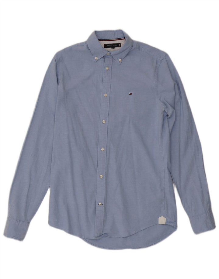 Koszula męska Slim Fit Tommy Hilfiger, mała, niebieska, bawełniana