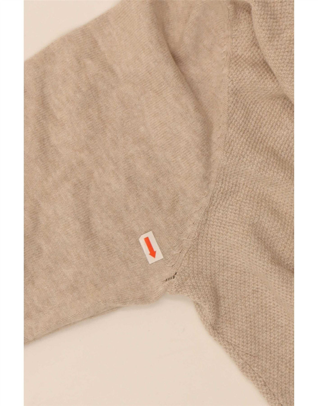 Męski sweter zapinany na zamek Massimo Dutti w kolorze średniego beżu, bawełniany