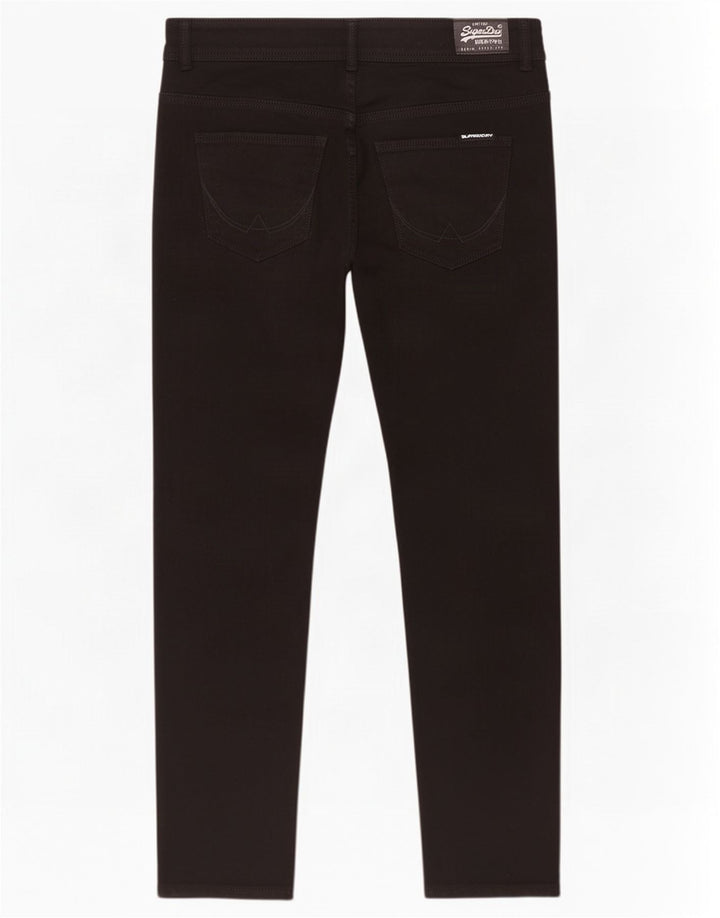 Damskie jeansy slim superdry W30 L30 czarne bawełniane