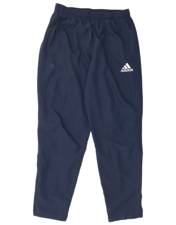 Damskie spodnie dresowe Adidas Climalite UK 14, duże granatowe, poliestrowe