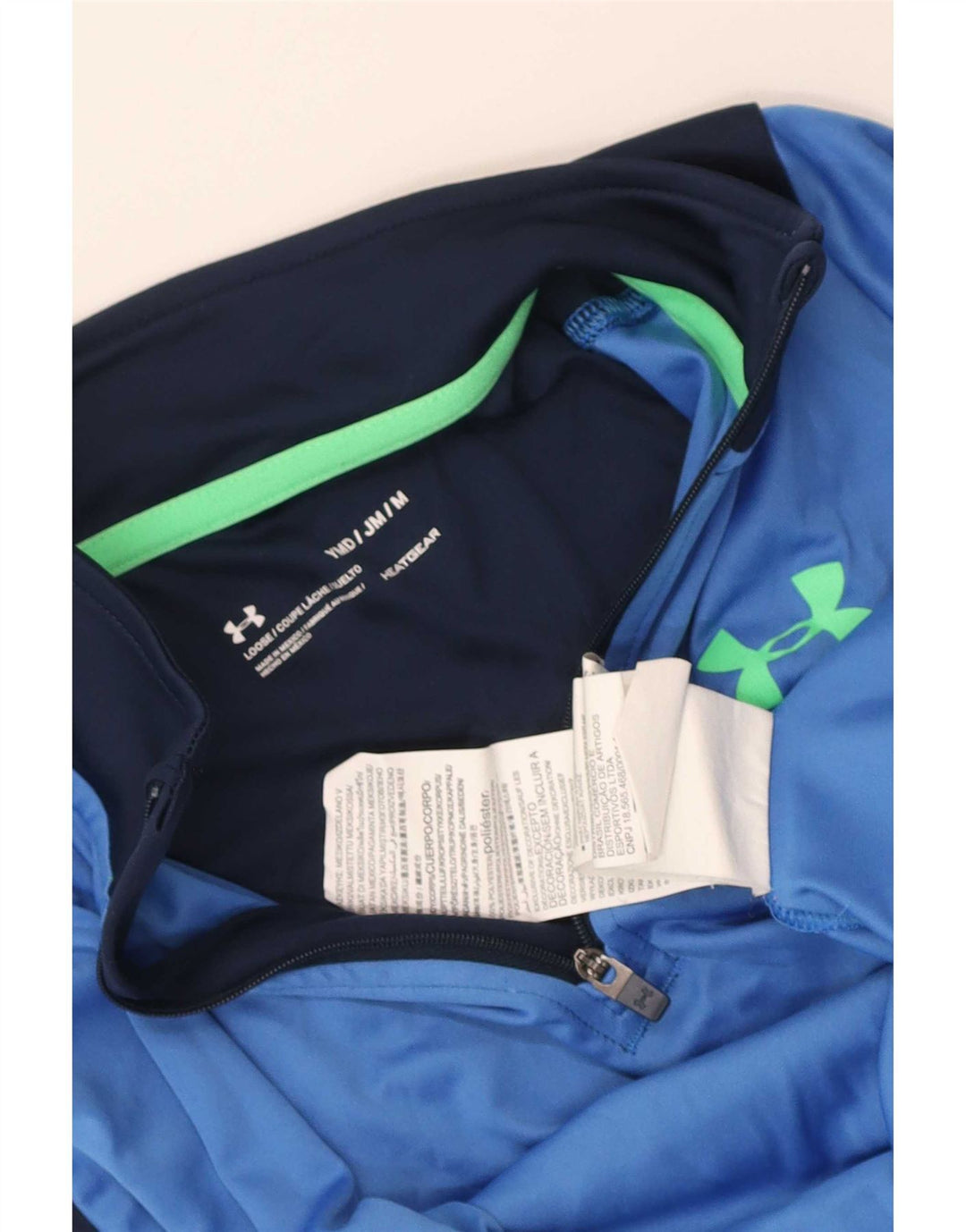 Chłopięcy dres Under Armour z graficznym pulowerem, 9-10 lat, średni niebieski