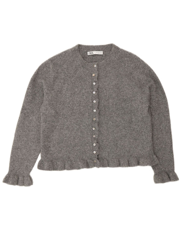 Sweter damski Zara Cardigan UK 16, duży, szary poliester