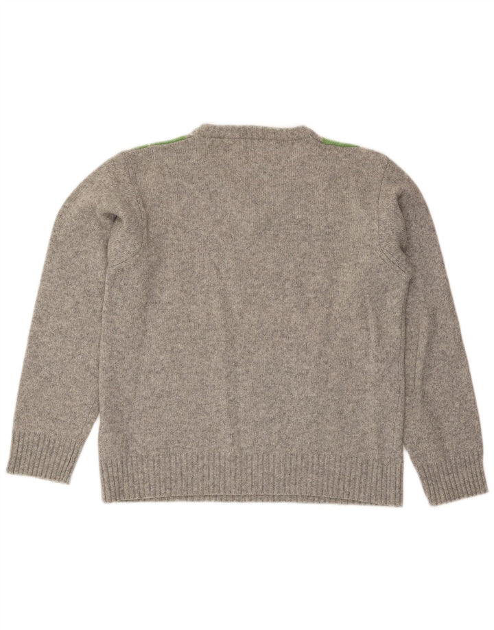 Męski sweter Meltin' Pot z dekoltem w kształcie litery V, XL, szary Argyle/diamentowa wełna