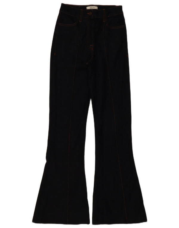 Damskie jeansy rozkloszowane Reiss W27 L33 Granatowa wiskoza